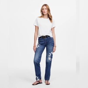 Madewell The Dean Easy Straight Jeans in the Japanese Shibori wash 30 New NWT